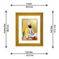 DIVINITI Guru Tegh Bahadur Ji Gold Plated Wall Photo Frame, Table Decor| DG Frame 056 Size 2.5 and 24K Gold Plated Foil (28 CM X 23 CM)