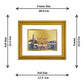 DIVINITI Golden Temple Gold Plated Wall Photo Frame, Table Decor| DG Frame 056 Size 3 and 24K Gold Plated Foil (32.5 CM X 25.5 CM)