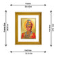 DIVINITI Guru Harkrishan Gold Plated Wall Photo Frame, Table Decor| DG Frame 056 Size 2.5 and 24K Gold Plated Foil (28 CM X 23 CM)