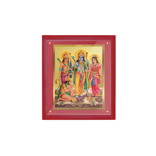 Diviniti 24K Gold Plated Ram Darbar Photo Frame For Home Decor, Wall Hanging Decor, Worship & Gift (36.5 CM X 30.5 CM)