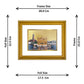 DIVINITI Golden Temple Gold Plated Wall Photo Frame, Table Decor| DG Frame 056 Size 2.5 and 24K Gold Plated Foil (28 CM X 23 CM)