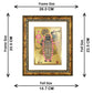 DIVINITI Shrinathji Gold Plated Wall Photo Frame, Table Decor| DG Frame 113 Size 3 and 24K Gold Plated Foil (33.3 CM X 26 CM)