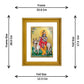 DIVINITI Krishna Gold Plated Wall Photo Frame, Table Decor| DG Frame 056 Size 2.5 and 24K Gold Plated Foil (28 CM X 23 CM)