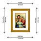 DIVINITI Holy Family Gold Plated Wall Photo Frame, Table Decor| DG Frame 056 Size 2.5 and 24K Gold Plated Foil (28 CM X 23 CM)