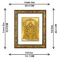 DIVINITI Tirupati Balaji Gold Plated Wall Photo Frame, Table Decor| DG Frame 113 Size 3 and 24K Gold Plated Foil (33.3 CM X 26 CM)