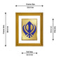 DIVINITI Khanda Sahib Gold Plated Wall Photo Frame, Table Decor| DG Frame 056 Size 3 and 24K Gold Plated Foil (32.5 CM X 25.5 CM)