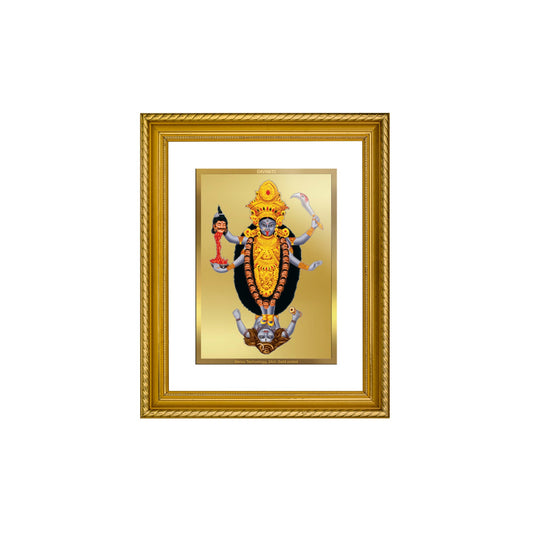 DIVINITI Maa Kali Gold Plated Wall Photo Frame, Table Decor| DG Frame 056 Size 2.5 and 24K Gold Plated Foil (28 CM X 23 CM)