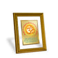 DIVINITI Om Gayatri Mantra Gold Plated Wall Photo Frame, Table Decor| DG Frame 056 Size 2.5 and 24K Gold Plated Foil (28 CM X 23 CM)