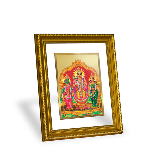 DIVINITI Murugan Valli Gold Plated Wall Photo Frame, Table Decor| DG Frame 056 Size 2.5 and 24K Gold Plated Foil (28 CM X 23 CM)