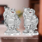 Diviniti 999 Silver Plated Laughing Buddha Statue for Home Decor (10X6.5CM)