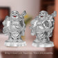 Diviniti 999 Silver Plated Laughing Buddha Statue for Home Decor (10X7CM)