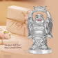 Diviniti 999 Silver Plated Laughing Buddha Statue for Home Decor (12X7CM)