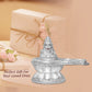 Diviniti 999 Silver Plated Shiva Lingam Idol for Home Decor Showpiece (12X15CM)