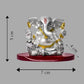 DIVINITI 999 Silver Plated Vinayak Ganesha Idol For Home Decor, Festival Gift, Puja (5 X 7 CM)