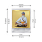 Diviniti 24K Gold Plated Baba Deep Singh Frame For Car Dashboard, Home Decor, Table, Gift (5.8 x 4.8 CM)