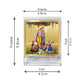 DIVINITI Radhakrishna God Idol Photo Frame for Car Dashboard, Table Décor, Office | ACF 3A Acrylic Frame, 24K Gold Plated Foil|Idol for Pooja, Prayer, Gifts Items (5.8X4.8 cm)