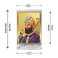 Diviniti 24K Gold Plated Guru Gobind Singh Frame For Car Dashboard, Home Decor, Table (11 x 6.8 CM)