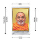 Diviniti 24K Gold Plated Pramukh Swami Frame For Car Dashboard, Home Decor, Table Top, Gift (11 x 6.8 CM)