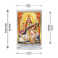 Diviniti 24K Gold Plated Saraswati Mata Frame For Car Dashboard, Home Decor Showpiece, Puja Room (11 x 6.8 CM)