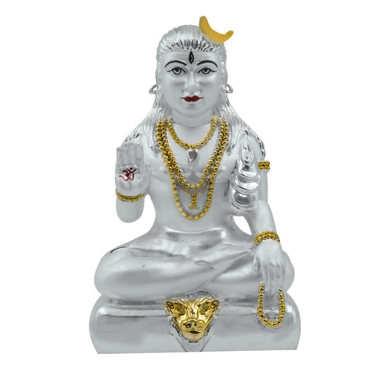 Diviniti 999 Silver Plated Baba Gorakhnath Idol for Home Decor Showpiece (10X6CM)