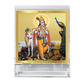 Diviniti 24K Gold Plated Krishna Frame For Car Dashboard, Home Decor, Puja, Gift (5.8 x 4.8 CM)