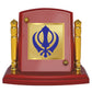 Diviniti 24K Gold Plated Khanda Sahib For Car Dashboard, Home Decor, Table & Gift (7 x 9 CM)