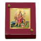 Diviniti 24K Gold Plated Durga Maa Frame For Car Dashboard, Home Decor, Table, Puja (5.5 x 6.5 CM)