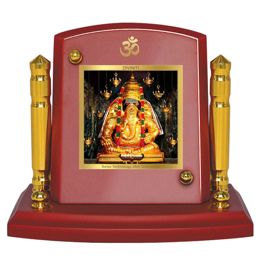 Diviniti 24K Gold Plated Ayyappan Ji For Car Dashboard, Home Decor, Prayer (7 x 9 CM)