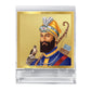 Diviniti 24K Gold Plated Guru Gobind Singh Frame For Car Dashboard, Home Decor, Table, Prayer (5.8 x 4.8 CM)