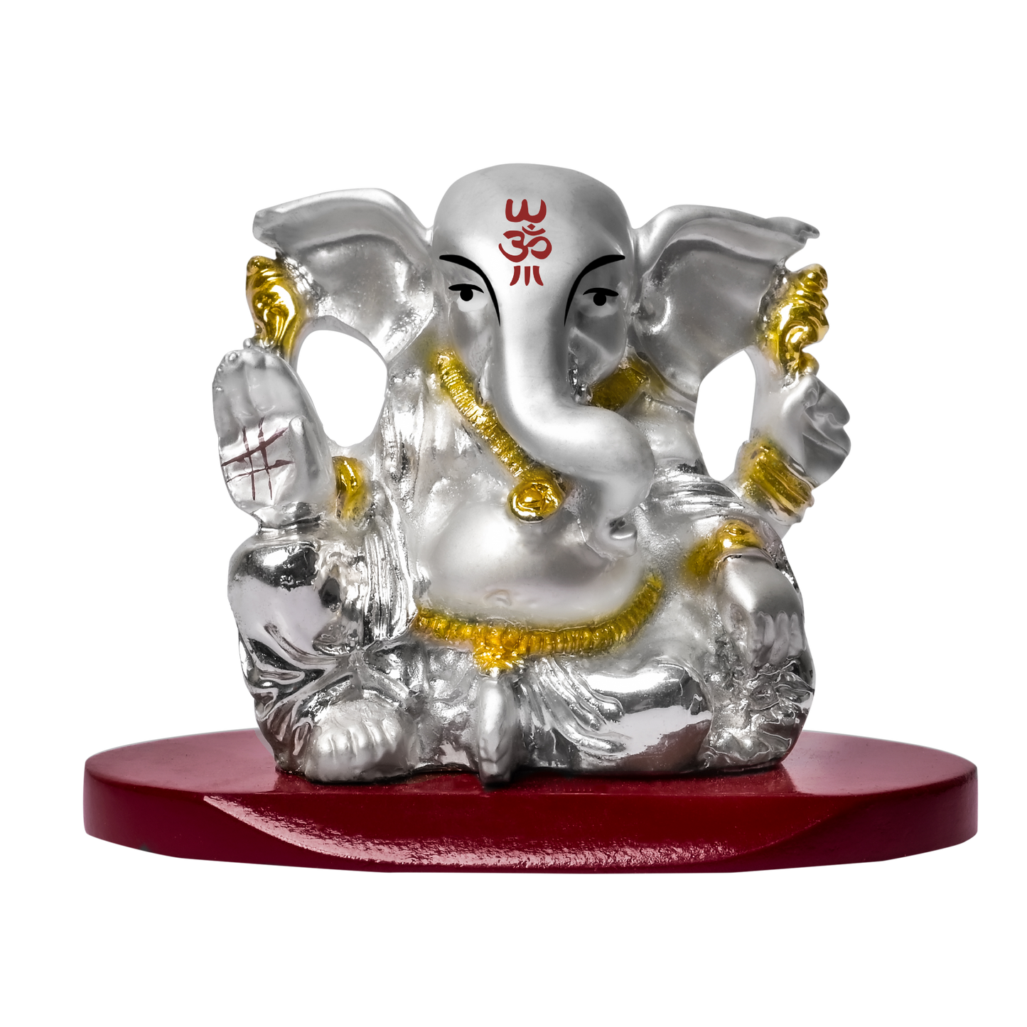 DIVINITI 999 Silver Plated Vinayak Ganesha Idol For Home Decor, Festival Gift, Puja (5 X 7 CM)