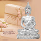 Diviniti 999 Silver Plated Buddha Idol for Home Decor Showpiece (11 X 6.5 CM)