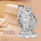 Diviniti 999 Silver Plated Laughing Buddha Statue for Home Decor (10X6.5CM)