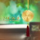 Diviniti 24K Gold Plated Double Sided Goddess Durga & Yantra Car Dangler| 6 CM Durga Mata Hanging Car Decor| Luxurious 24K Gold Plated Dangler For Car| Divine Car Accessories For Positive Energy