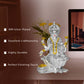 Diviniti 999 Silver Plated Lakshmi Mata Idol for Home Decor Showpiece (17X12CM)