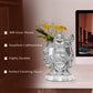 Diviniti 999 Silver Plated Laughing Buddha Statue for Home Decor (10X7CM)