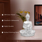 Diviniti 999 Silver Plated Buddha Idol for Home Decor Showpiece (8 X 6 CM)