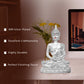 Diviniti 999 Silver Plated Buddha Idol for Home Decor Showpiece (11 X 6.5 CM)