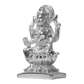 Diviniti Lakshmi Idol for Home Decor| 999 Silver Plated Sculpture of Lakshmi on Square Base| Idol for Home, Office, Temple & Table Decoration| Religious Idol For Prayer, Gift