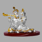 DIVINITI 999 Silver Plated Radha Krishna Idol For Car Dashboard, Home Decoration, Puja, Gift (6 X 8.5 CM)