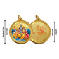 Diviniti 24K Double sided Gold Plated Pendant  SHIV PARIVAR & OM|18 MM Flip Coin (1 PCS)