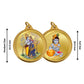 Diviniti 24K Double sided Gold Plated Pendant  RADHA KRISHNA & BALGOPAL|18 MM Flip Coin (1 PCS)