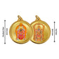 Diviniti 24K Double sided Gold Plated Pendant  Padmawati & Balaji|18 MM Flip Coin (1 PCS)