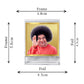 Diviniti 24K Gold Plated Sathya Sai Baba Frame For Car Dashboard, Home Decor, Table Tops (5.8 x 4.8 CM)