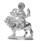 Diviniti Sherawali Mata Idol for Home Decor| 999 Silver Plated Sculpture of Sherawali Mata Figurine| Idol for Home, Office, Temple and Table Decoration| Religious Idol For Pooja, Gift