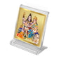 Diviniti 24K Gold Plated Shiv Parivar Frame For Car Dashboard, Home Decor, Puja, Gift (5.8 x 4.8 CM)