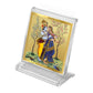 DIVINITI Radha krishna God Idol Photo Frame for Car Dashboard, Table Décor, Office | ACF 3A Acrylic Frame, 24K Gold Plated Foil|Idol for Pooja, Prayer, Gifts Items (5.8X4.8 cm)