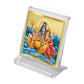 Diviniti 24K Gold Plated Shiv Parivar Frame For Car Dashboard, Home Decor, Puja Room (5.8 x 4.8 CM)