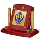 Diviniti 24K Gold Plated Khanda Sahib For Car Dashboard, Home Decor, Table & Gift (7 x 9 CM)