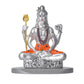 DIVINITI 999 Silver Plated Lord Shiva Idol For Car Dashboard, Living Room, Festival Gift (8 X 7 CM)