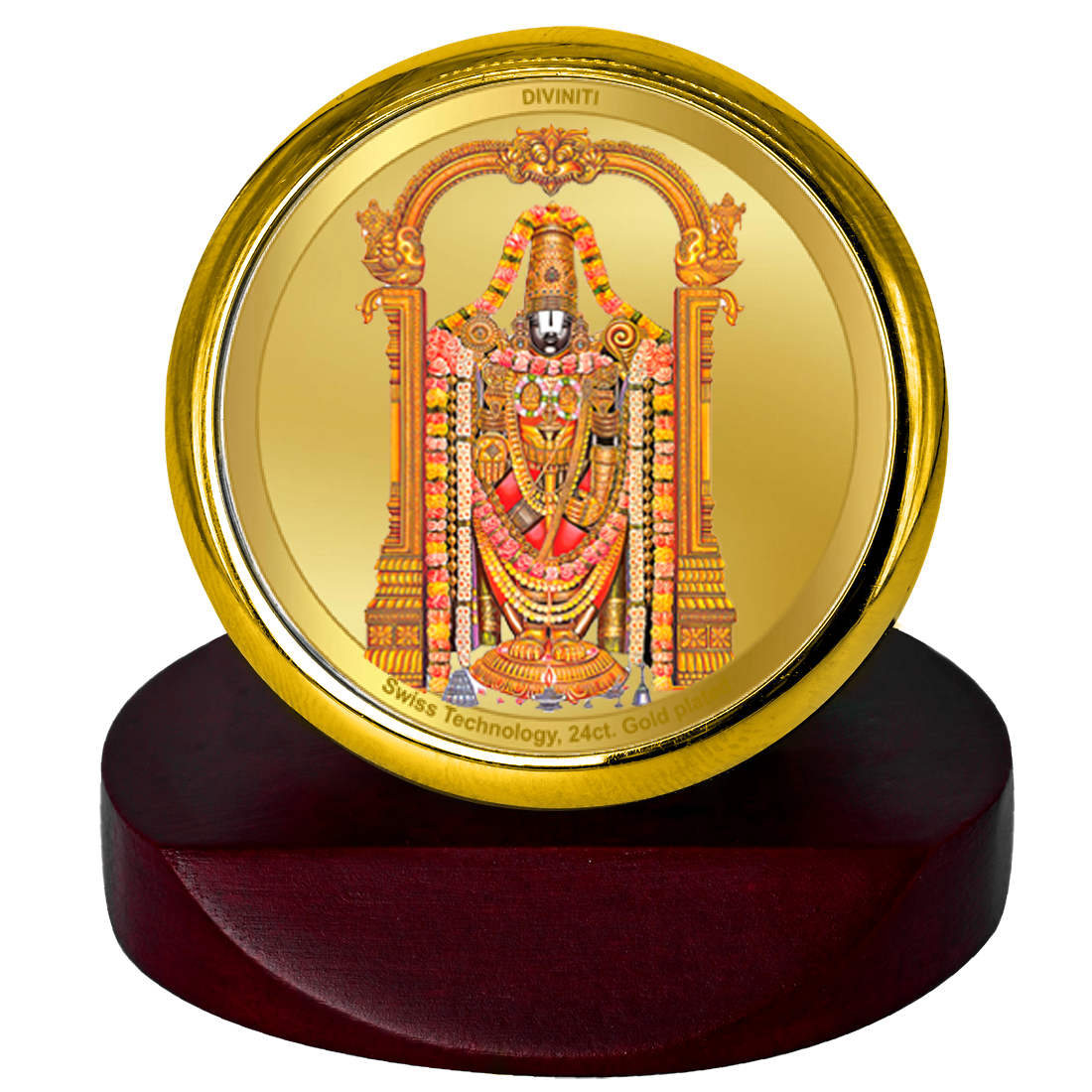 Diviniti Padmavathi Balaji Idol for Car Dashboard, Table Decor, office | MCF 1C Gold